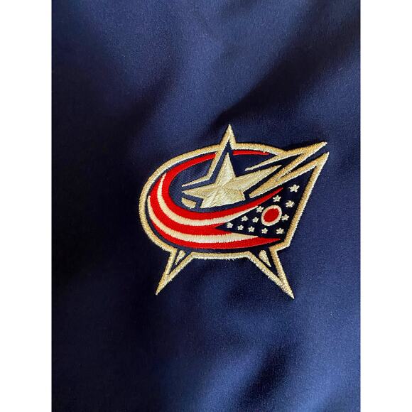 Reebok Columbus Blue Jackets Men's Zip Up Jacket 2XL Blue Red NHL Apparel Team - Picture 5 of 9